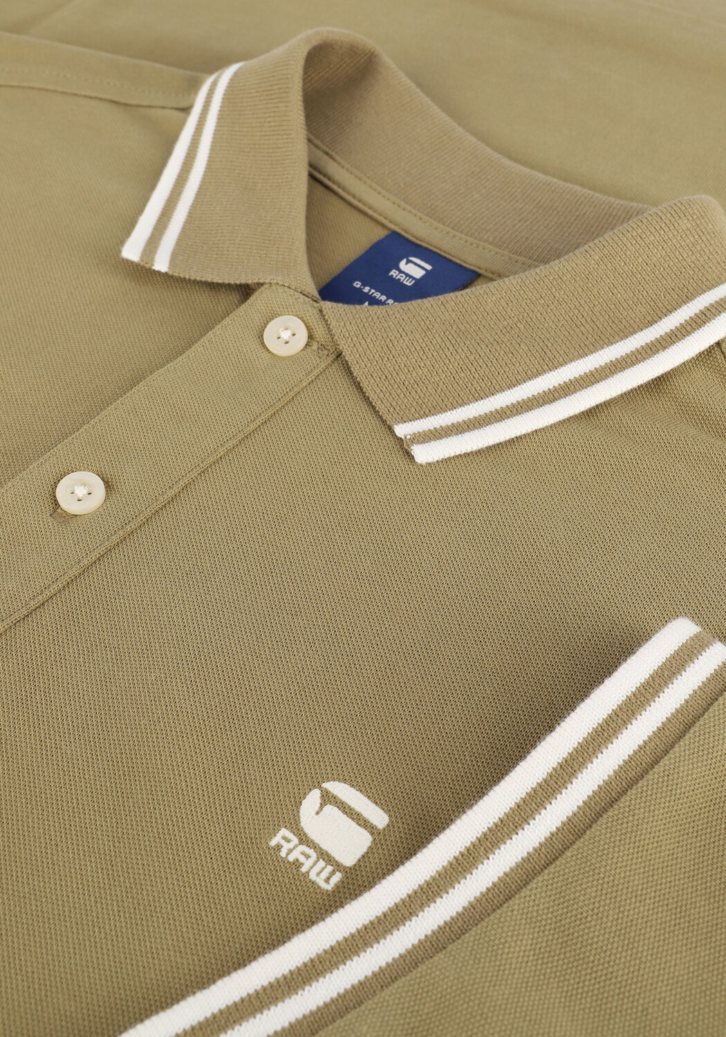 Groene G-STAR RAW Polo DUNDA SLIM STRIPE POLO S/S - large
