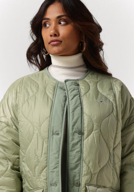 Groene TOMMY JEANS Gewatteerde jas TJW OVERSIZE ONION QUILT JACKET - large