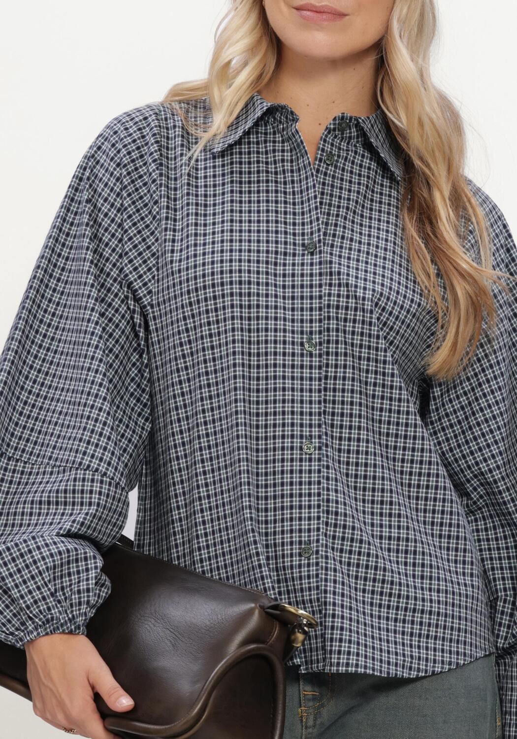 Donkerblauwe MY ESSENTIAL WARDROBE Blouses MWILSE BALLOON SLEEVE SHIRT - large