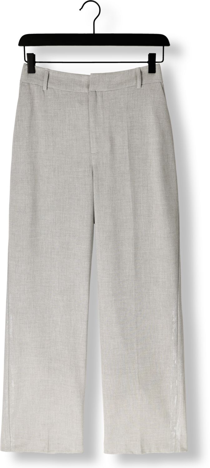 ALIX THE LABEL Dames Broeken Ladies Woven Foil Stripe Pants Lichtgrijs