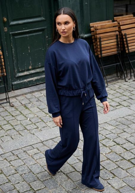 Donkerblauwe SUMMUM Wijde broek TROUSER SOFT SCUBA - large