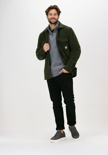 Grijze LYLE & SCOTT Trui RIBBED 1/4 ZIP JUMPER - large