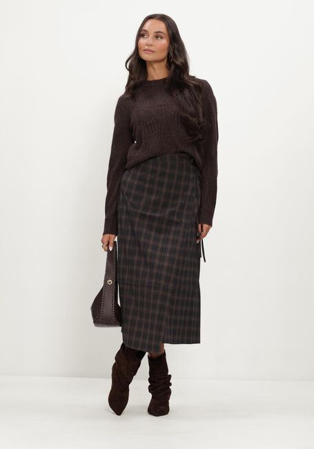 Bruine OBJECT Trui OBJARONA L/S RE KNIT PULLOVER - large