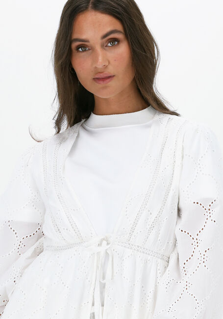 Witte COLOURFUL REBEL Maxi jurk SANDY BRODERIE ANGLAISE MAXI KIMONO DRESS - large