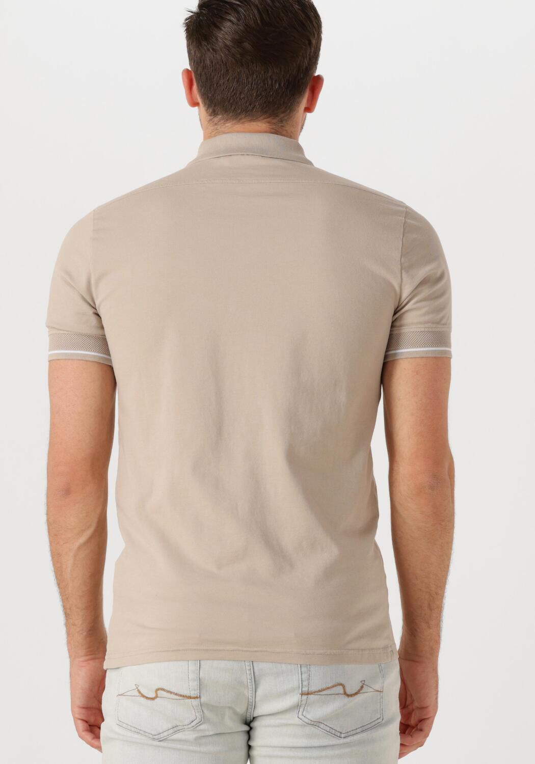 GENTI Heren Polo's & T-shirts Polo 3 Button Ss J2001-1212 Beige