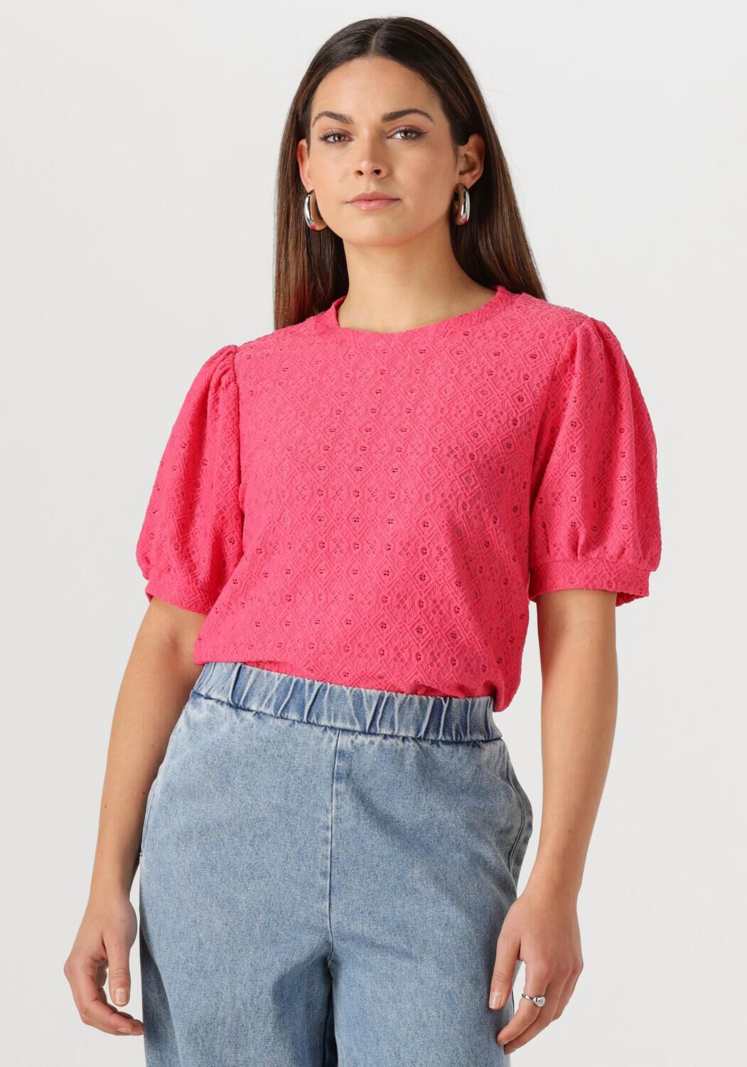 OBJECT Dames Tops & T-shirts Objlaila S s Re Top Roze