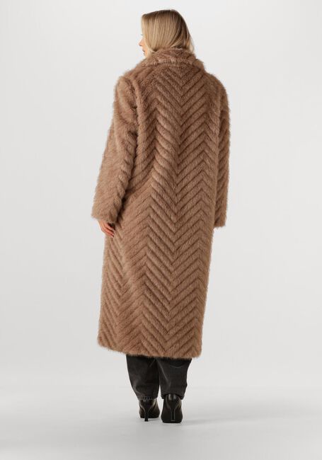 Taupe STUDIO AR Mantel SCARLET FAUX MINK ZIGZAG - large