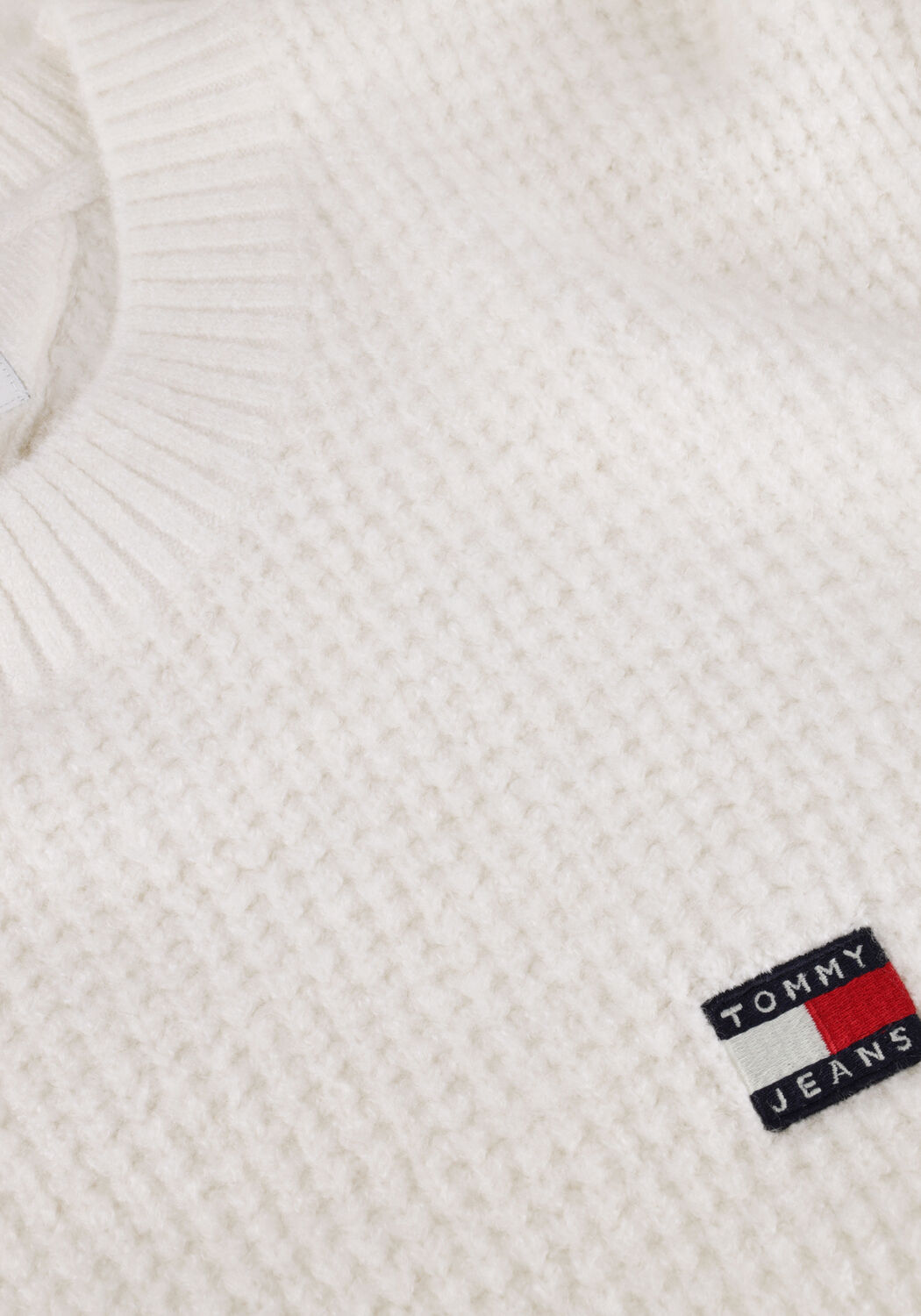 Witte TOMMY JEANS Trui TJM REG WAFFLE SWEATER - large