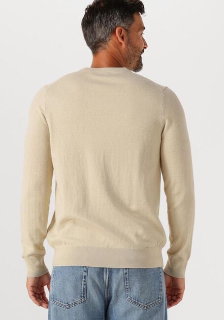 Taupe LYLE & SCOTT Trui COTTON MERINO CREW NECK JUMPER - large
