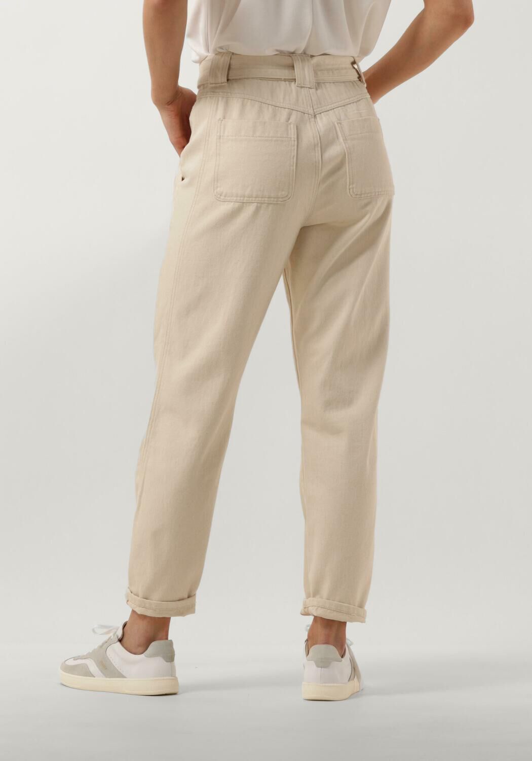 MINUS Dames Broeken Vasia High Waisted Pants Creme