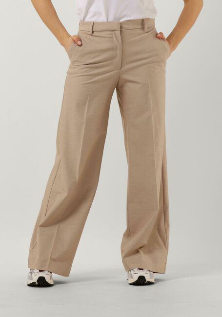 Beige SELECTED FEMME Pantalon SLFELIANA HW WIDE PANT N - large