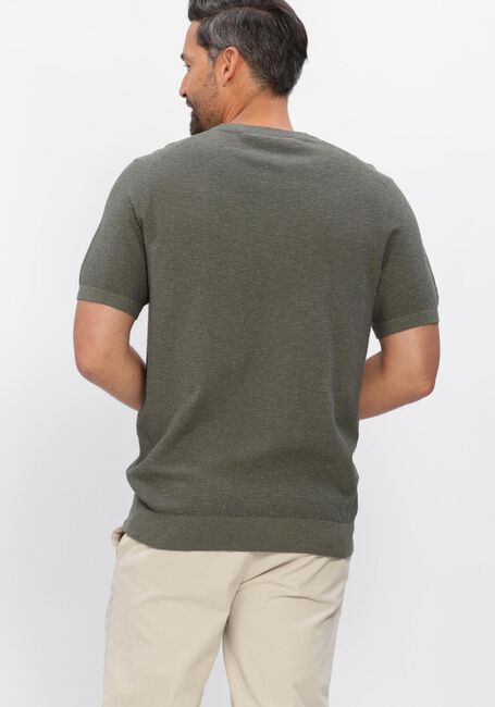 Groene PROFUOMO T-shirt T-SHIRT CREW NECK COTTON LINEN - large