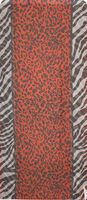 Rode ROMANO SHAWLS AMSTERDAM Sjaal SHAWL ANIMAL ZEBRA - medium
