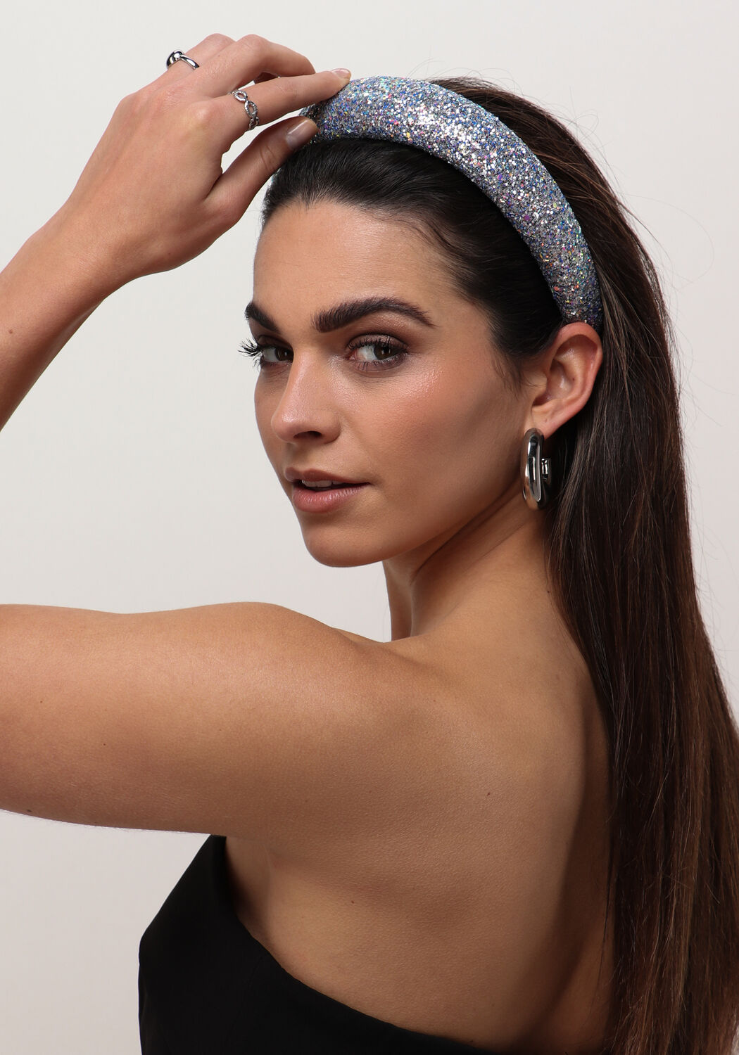 Zilveren BECKSONDERGAARD Haaraccessoires JAZZY HAIRBRACE - large