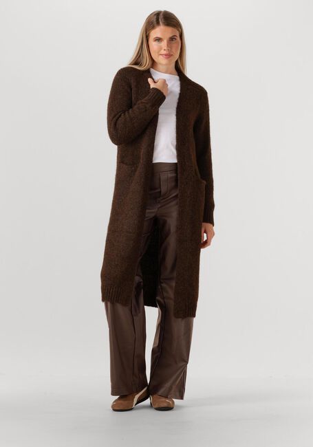 Bruine OBJECT Trui OBJMILU LS LO LONG KNIT CARDIGAN - large