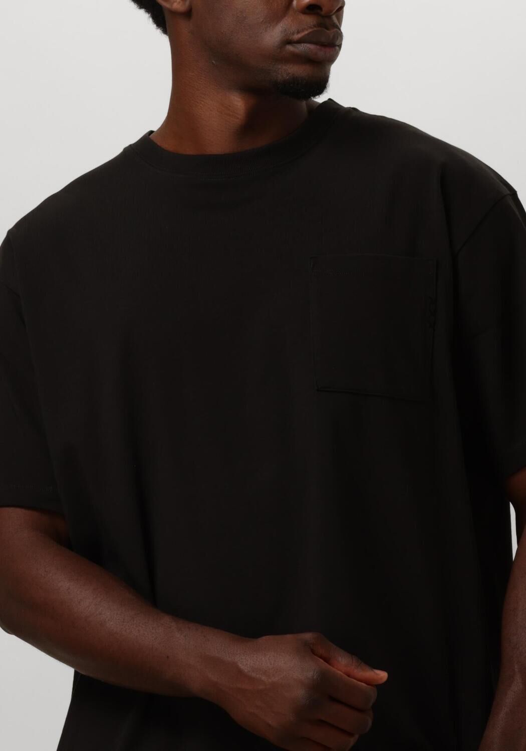 SCOTCH & SODA Heren Polo's & T-shirts 3 Crosses Loose Fit Pocket T-shirt Zwart