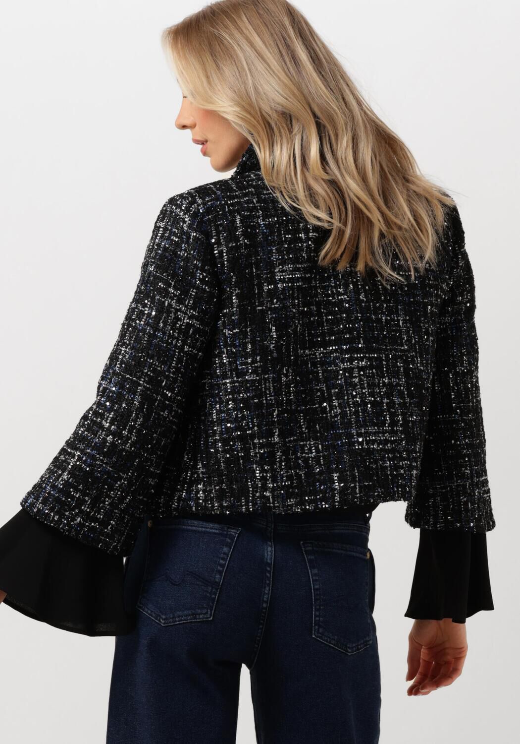 LIU JO Dames Blazers Giacca Corta Boucle Blauw