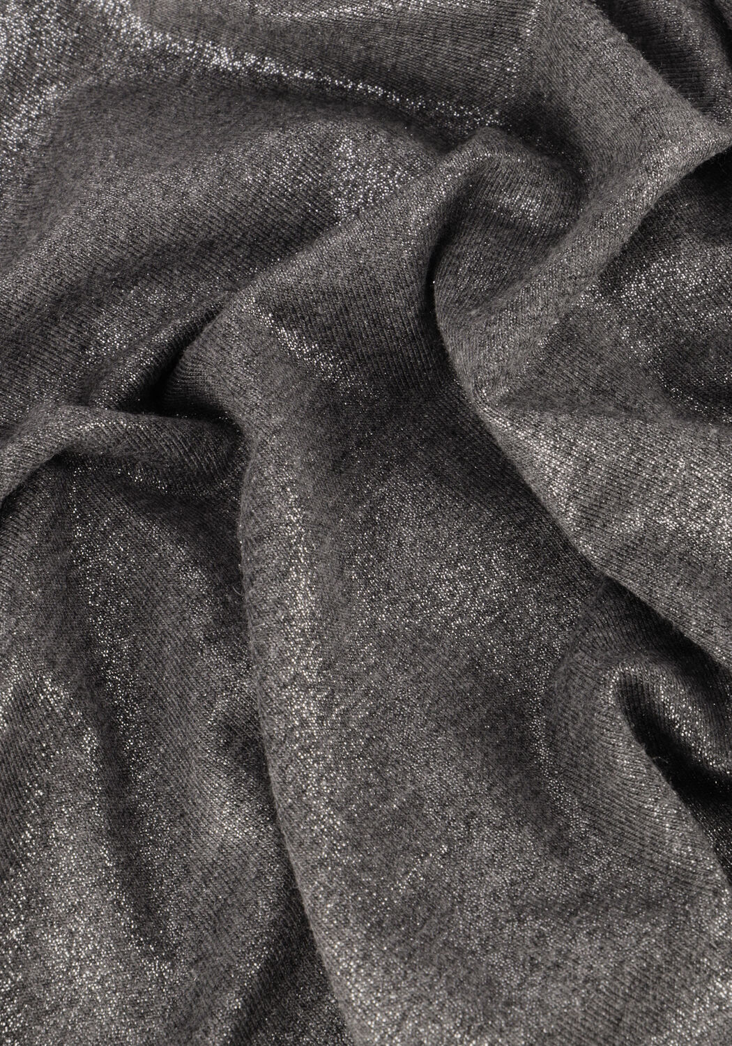 Zilveren SUMMUM Top ROND NECK TOP METALLIC COATED JERSEY - large