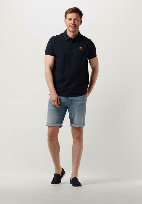 Blauwe PME LEGEND Polo SHORT SLEEVE POLO JACQUARD JERSEY - large