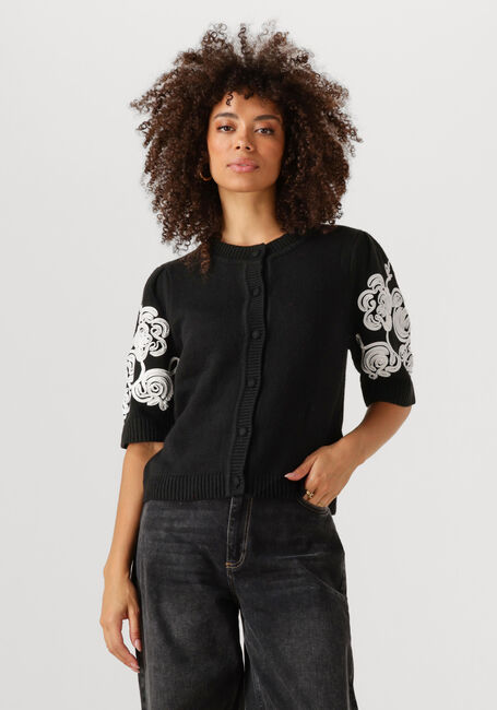 Zwarte OBJECT Trui OBJJANE 2/4 RE KNIT CARDIGAN - large