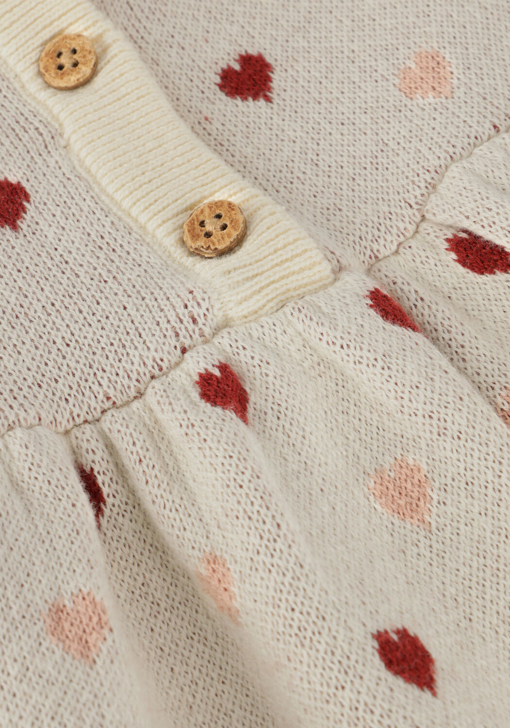 LIL' ATELIER Baby Jurken Nbfsaran Ls Knit Dress Heart Lil Beige