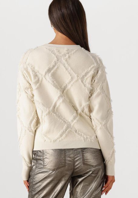 Ecru SUMMUM Trui SWEATER COMFY VISCOSE BLEND KNIT - large