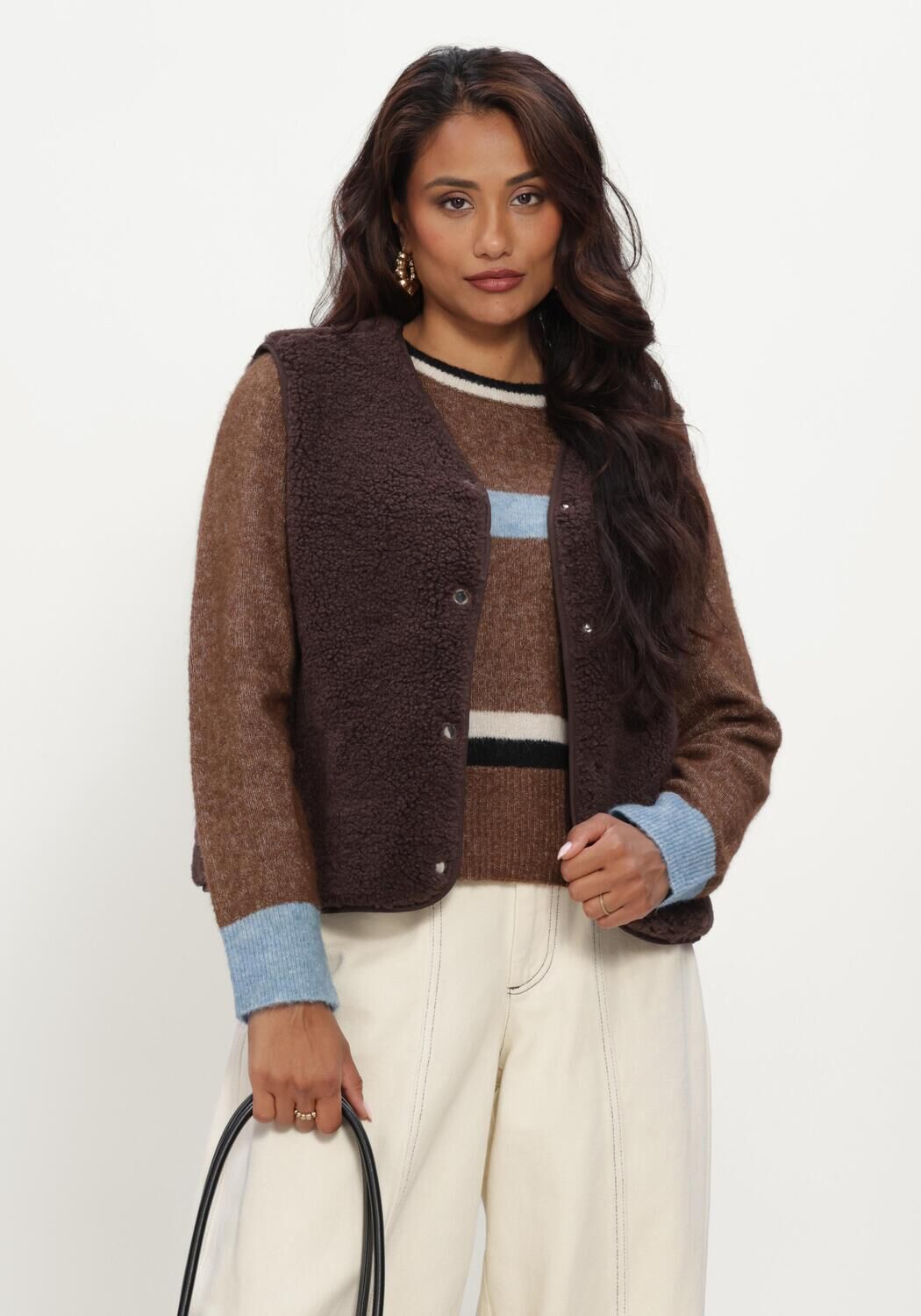 Bruine OBJECT Gilet OBJELLA WAISTCOAT NOOS - large