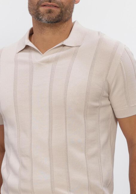 Beige GENTILUOMO Polo POLO NO BUTTONS SS - large