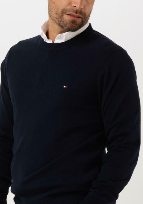 Donkerblauwe TOMMY HILFIGER Trui PIMA ORG CTN CASHMERE CREW NECK - large