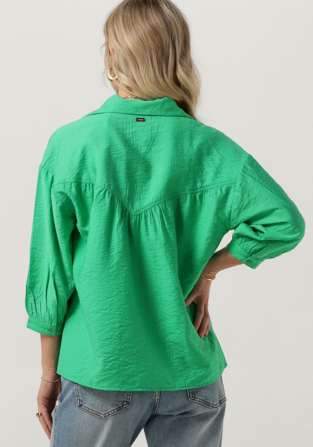 POM AMSTERDAM Dames Blouses Violet Lush Green Blouse Groen