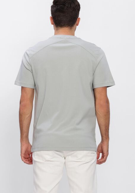 Lichtblauwe CAST IRON T-shirt REGULAR FIT INTERLOCK - large