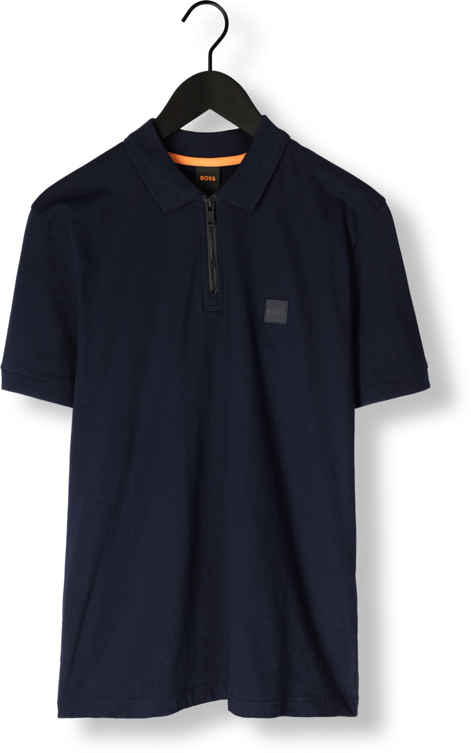 BOSS ORANGE Heren Polo's & T-shirts Passerzip Donkerblauw
