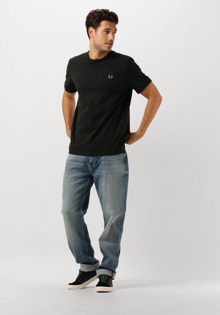 Groene FRED PERRY T-shirt RINGER T-SHIRT - large