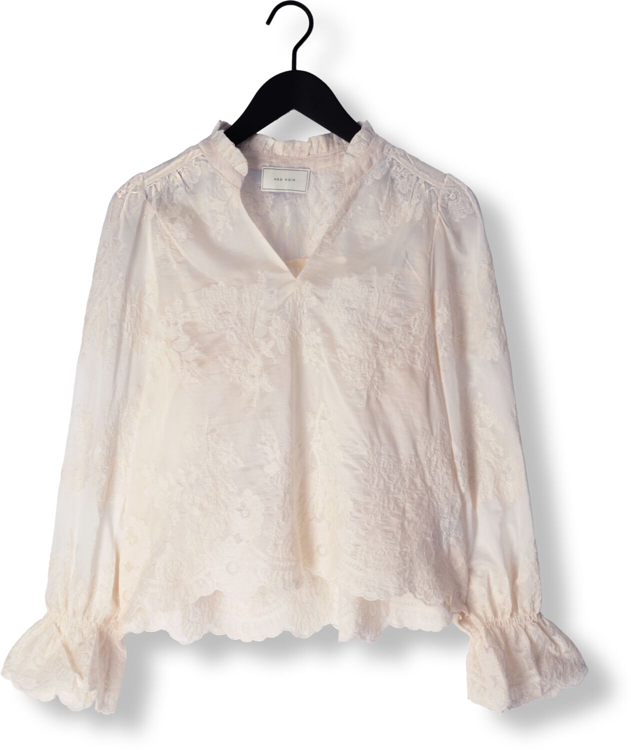 NEO NOIR Dames Blouses Amara Big Embroidery Blouse Ecru