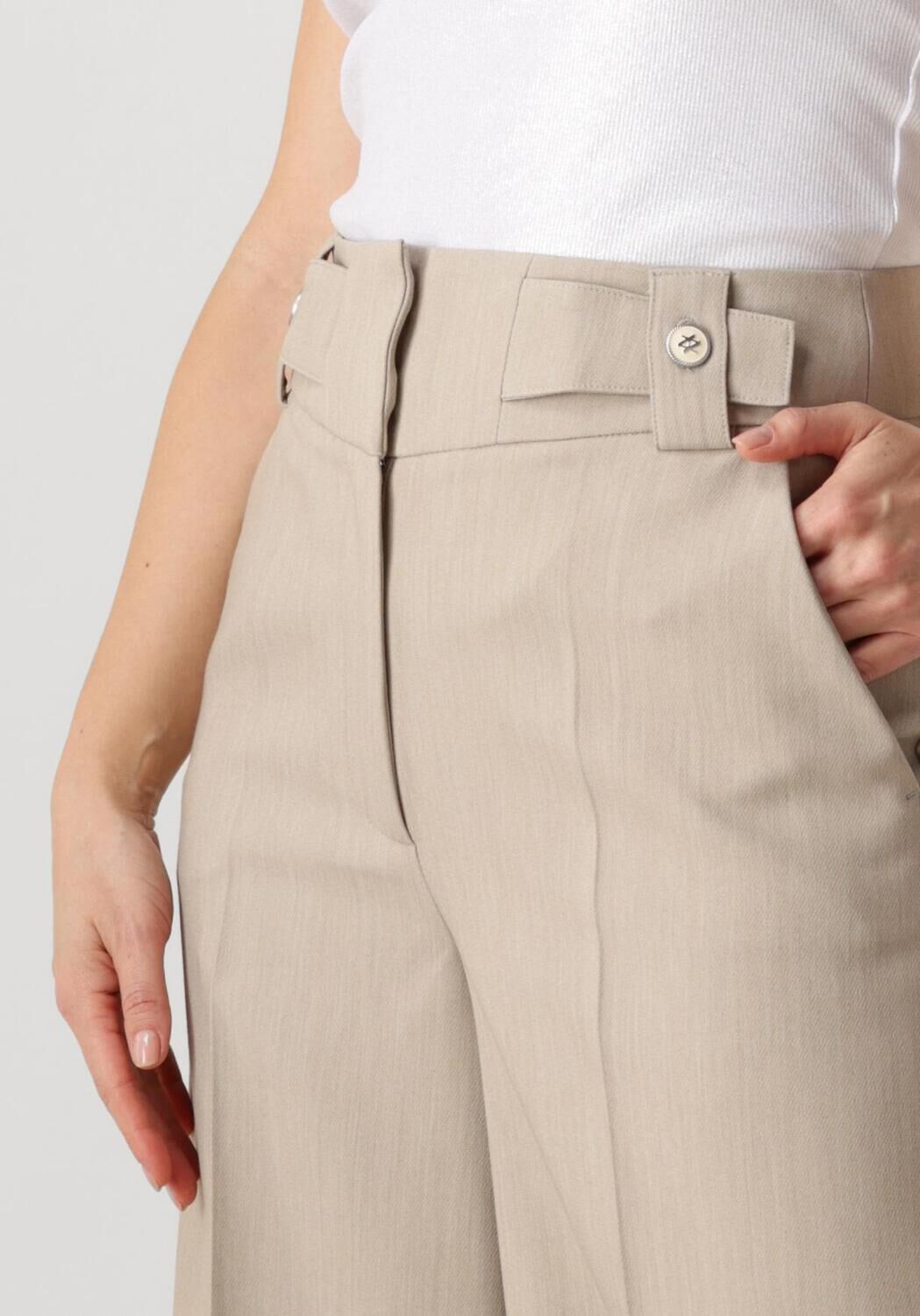 AAIKO Dames Broeken Nore Buttons R Pes 345 Beige