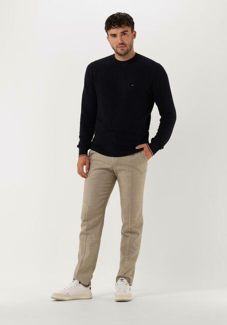 Donkerblauwe TOMMY HILFIGER Trui EXAGGERATED STRUCTURE CREW NECK - large