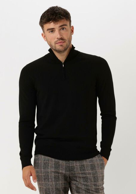 Zwarte PROFUOMO Coltrui PULLOVER HALFZIP - large