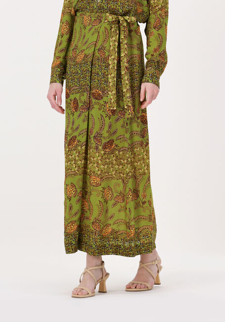 Groene VANILIA Maxirok LONG PRINTED WRAP SKIRT - large