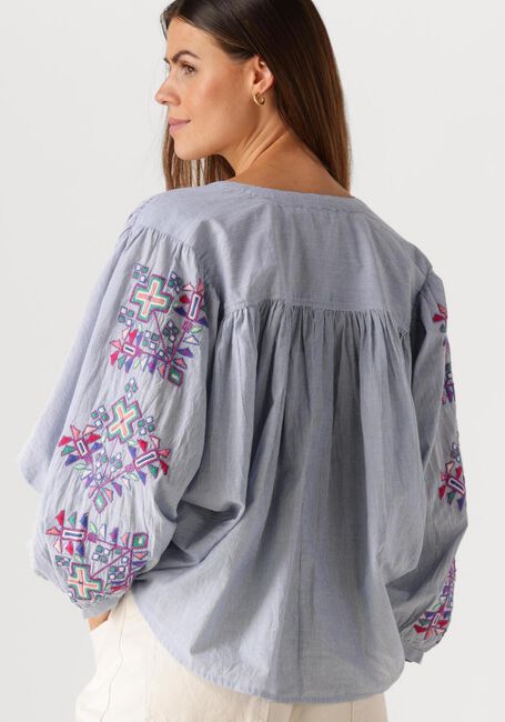 Blauwe BY-BAR Blouses BECKY PINSTRIPE BLOUSE - large