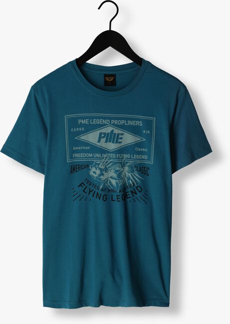 Blauwe PME LEGEND T-shirt SHORT SLEEVE R-NECK SINGLE JERSEY LW PLAY - large