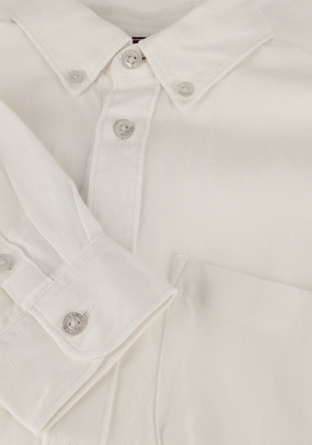 TOMMY HILFIGER Jongens Overhemden Linen Blend Relaxed Shirt Ls Wit