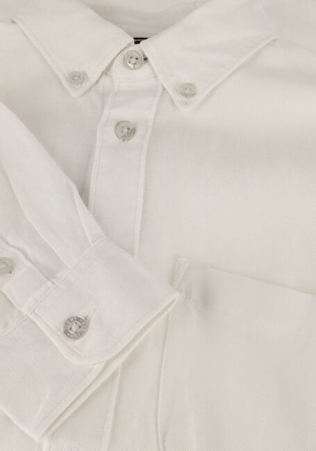 Witte TOMMY HILFIGER Casual overhemd LINEN BLEND RELAXED SHIRT LS - large