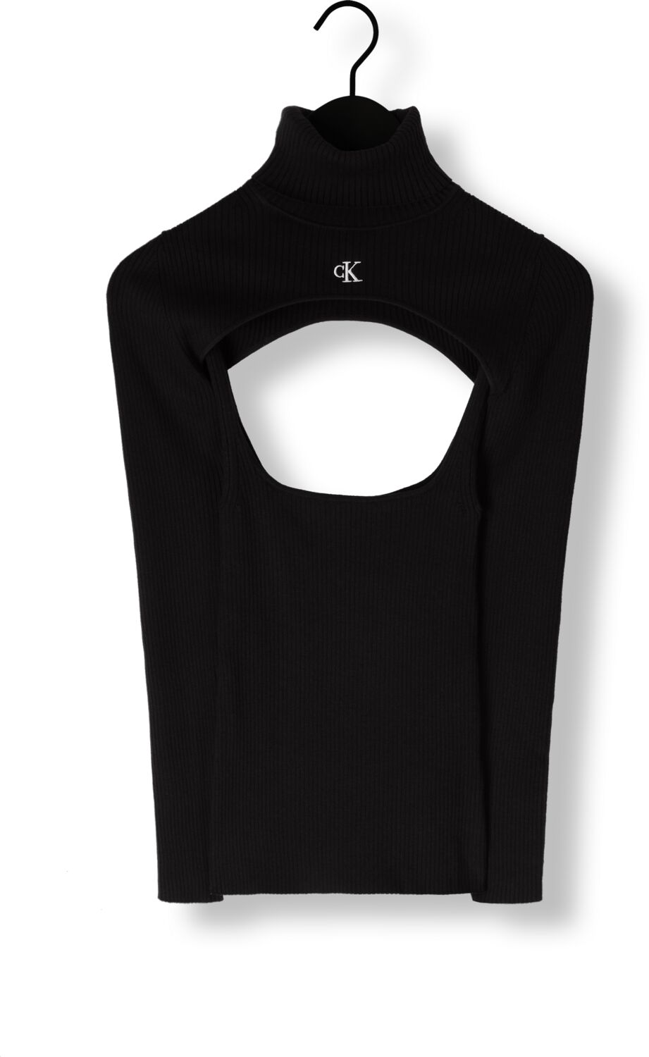 CALVIN KLEIN Dames Truien & Vesten 2 In 1 Cut Out Tight Sweater Zwart