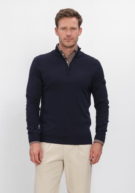 Donkerblauwe PROFUOMO Trui EXTRAFINE MERINO - large