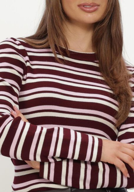 Bordeaux OBJECT Top OBJESTER L/S RE KNIT PULLOVER 147 ND - large