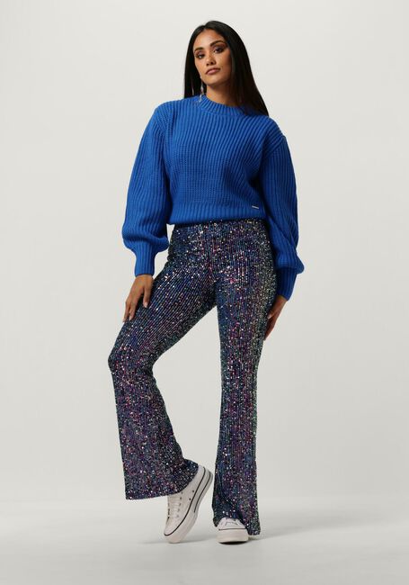 Blauwe COLOURFUL REBEL Trui YITTY KNITTED SWEATER - large