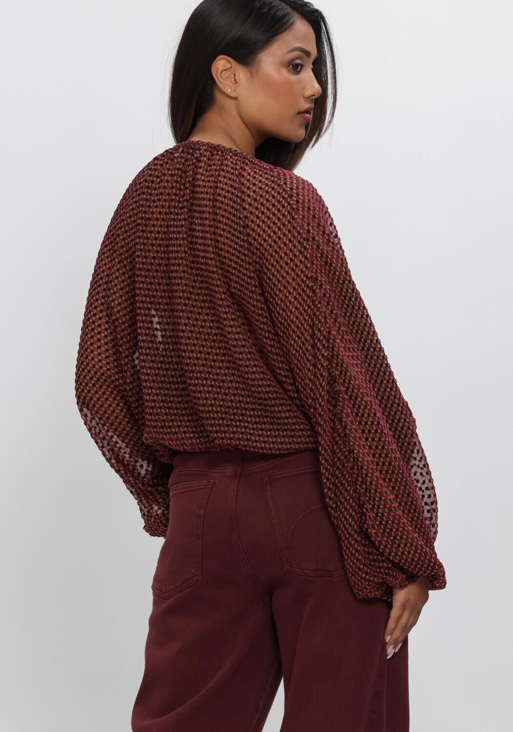 Bordeaux NUKUS Blouses ALICIA BLOUSE PATTERN - large