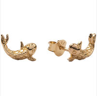 Gouden ATLITW STUDIO Oorbellen PARADE EARRINGS KOI CARP - medium