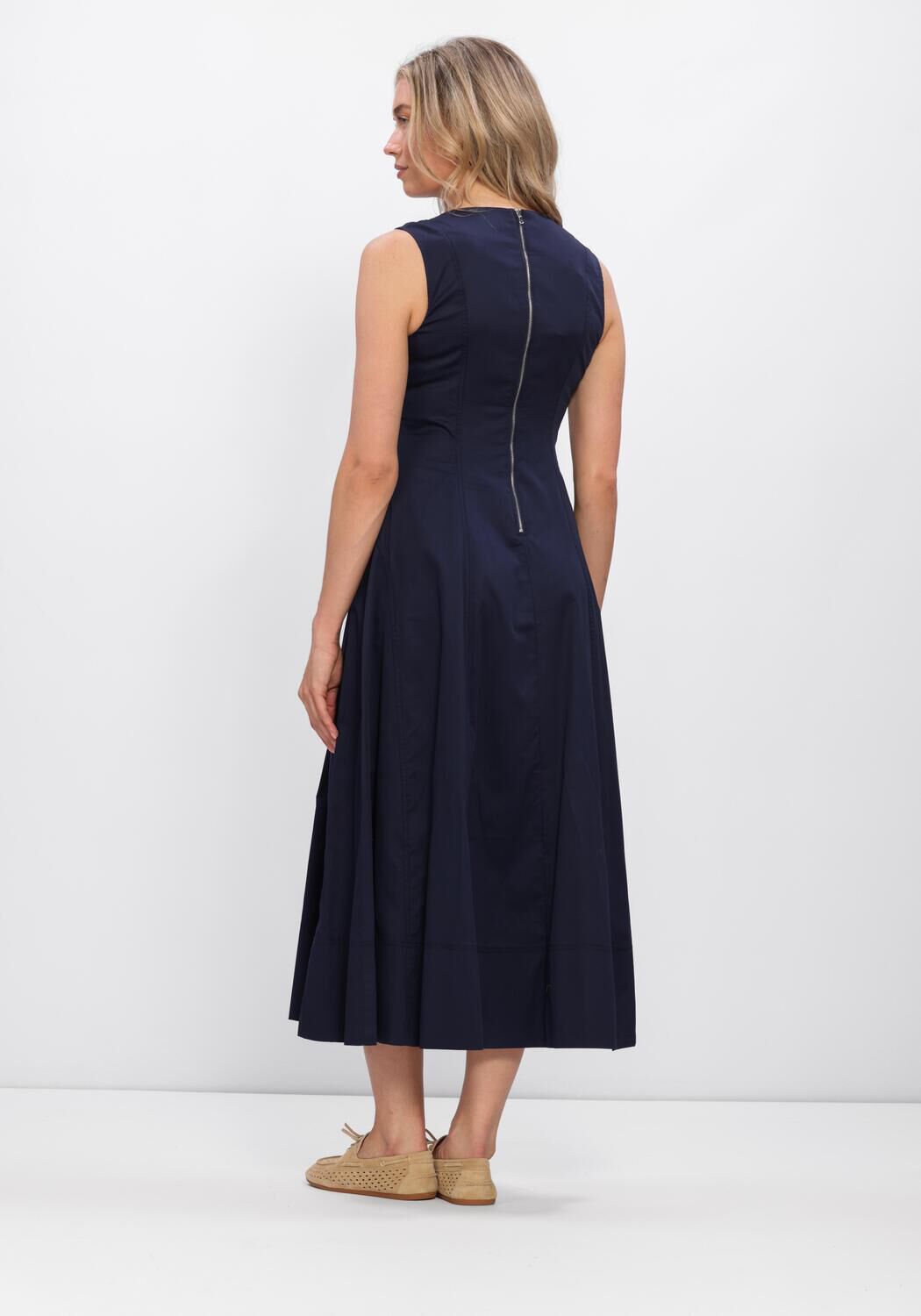 Donkerblauwe Y.A.S. Maxi jurk YASVERNA SL LONG DRESS - large