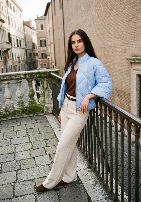 Lichtblauwe BEAUMONT Gewatteerde jas EMILIA JACKET - large